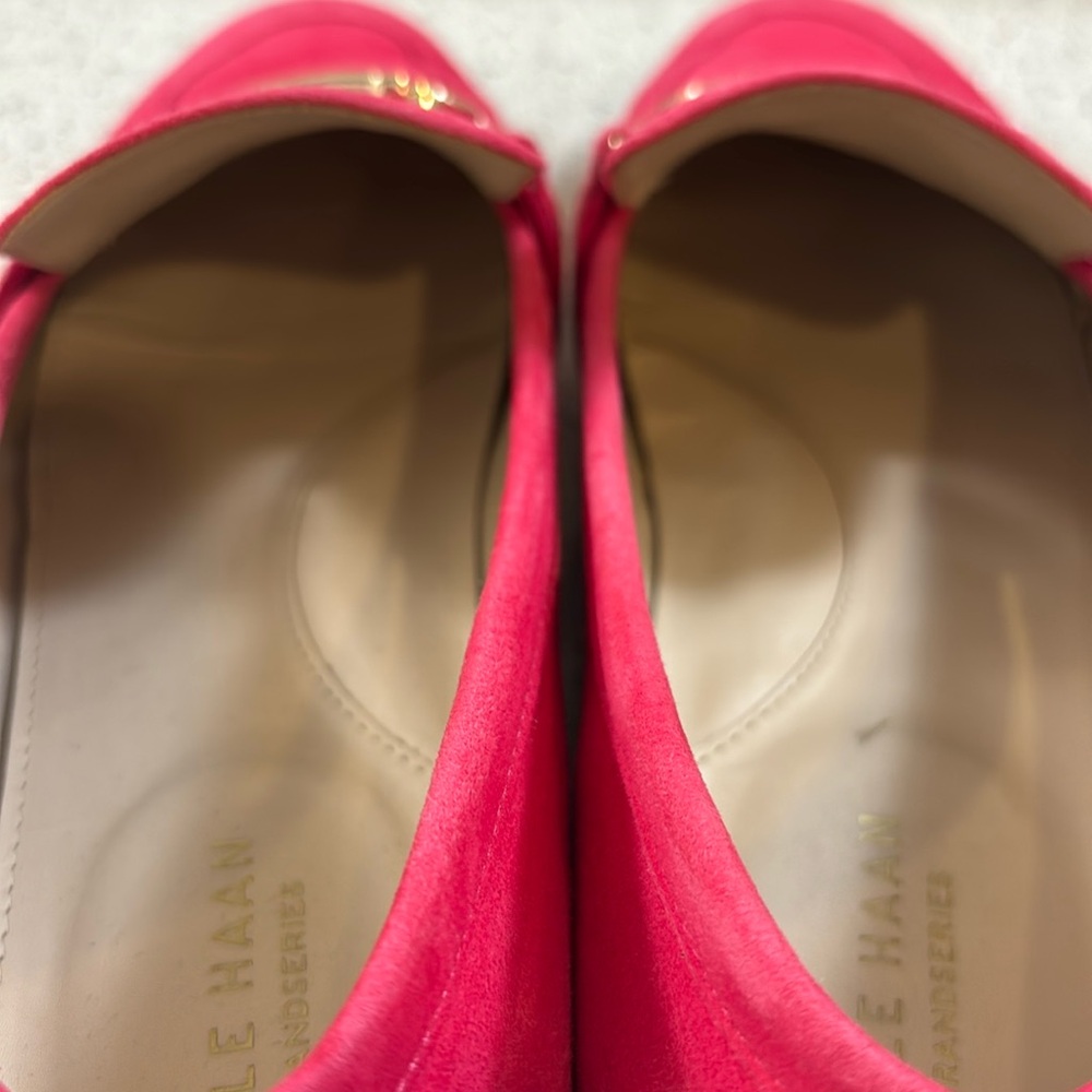 COLE HAAN Modern Classics Bit Loafer Suede Leather Flat Shoes 10 - hot pink - Picture 6 of 7